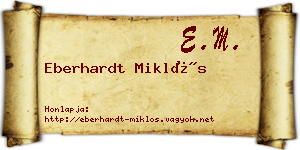Eberhardt Miklós névjegykártya