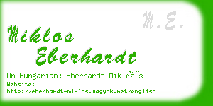 miklos eberhardt business card